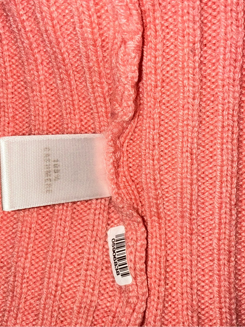 St. John Boutiques Luxury Cashmere Twinset Coral Pink Textured Knit Size M - Picture 9 of 15